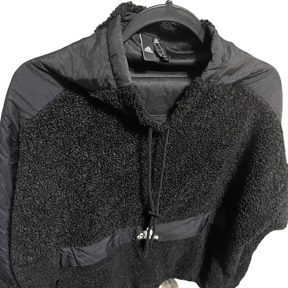 Adidas Women's High-Neck Pullover Fleece Sweater Black Size M - Picture 6 of 9